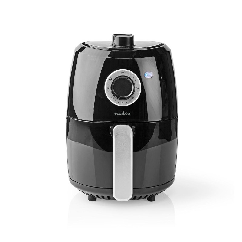 Nedis KAAF120FBK - Horkovzdušná Fritéza | 2.4 l | Časovač: 30 min | Analogový | Černá/Hliník