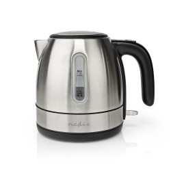 Nedis KAWK300EAL - Rychlovarná konvice | 1.0 l | Nerezová Ocel | Hliník | Otočný o 360 stupňů | Skryté topné těleso | Řadič