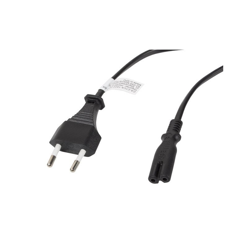 LANBERG CEE 7/16 na IEC 320 C7 EURO (RADIO) POWER CORD 3M černý