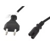 LANBERG CEE 7/16 na IEC 320 C7 EURO (RADIO) POWER CORD 1.8M VDE černý