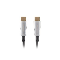 LANBERG Aktivní optický kabel High Speed with Ethernet 2.0, 4K@60Hz, M/M, délka 30m, černý, zlacené konektory
