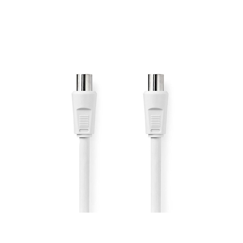 Nedis CSGL40000WT20- Koaxiální Kabel 90 dB | IEC (Koax) Zástrčka - IEC (Koax) Zásuvka | 2 m | Bílá