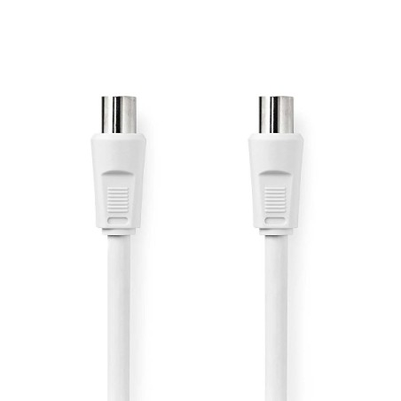 Nedis CSGL40000WT20- Koaxiální Kabel 90 dB | IEC (Koax) Zástrčka - IEC (Koax) Zásuvka | 2 m | Bílá