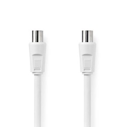 Nedis CSGL40000WT30- Koaxiální Kabel 90 dB | IEC (Koax) Zástrčka - IEC (Koax) Zásuvka | 3 m | Bílá