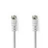 Nedis CSGL41000WT10 - Satelitní a Anténní Kabel | F zástrčka - F zástrčka | 1 m | Bílá