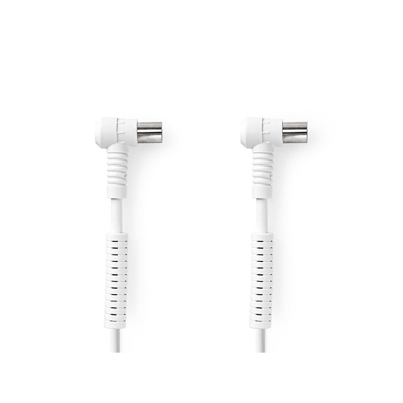 Nedis CSGL40120WT30- Koaxiální Kabel 120 dB | IEC (Koax) Zástrčka - IEC (Koax) Zásuvka | 3 m | Bílá