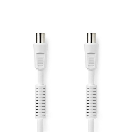 Nedis CSGL40020WT30- Koaxiální Kabel 120 dB | IEC (Koax) Zástrčka - IEC (Koax) Zásuvka | 3 m | Bílá