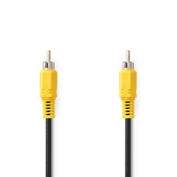 Nedis CVGL24100BK20 - Kompozitní Video kabel | RCA Zástrčka - RCA Zástrčka | 2 m | Černá
