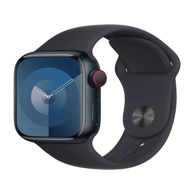 Apple Watch Series 9 Cellular 45mm Temně inkoustový hliník s inkoustovým sportovním řemínkem M/L