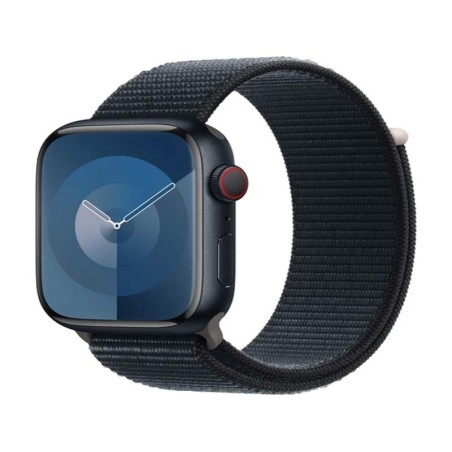 Apple Watch Series 9 Cellular 45mm Temně inkoustový hliník s temně inkoustovým provlékacím řemínkem