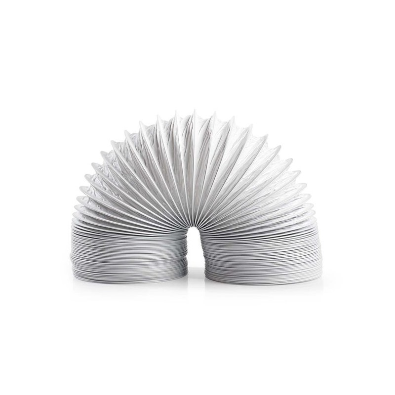 Nedis DRHO100BWT30 - PVC Hadice| 100 mm | 3.00 m | Vhodné pro: Air Ventilation / Tumble Dryers | Bílá