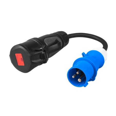 Green Cell Power adapter Red CEE 16A 400V 5P to Blue CEE 16A 230V 3P