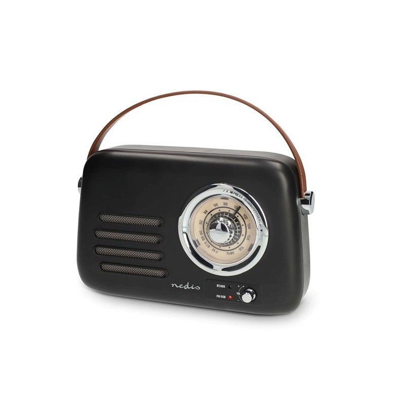 Nedis RDFM2600BK - FM Rádio Přenosné | Bluetooth® / FM | Napájení Accu/ z USB | Analogový | 10 W | | Černá