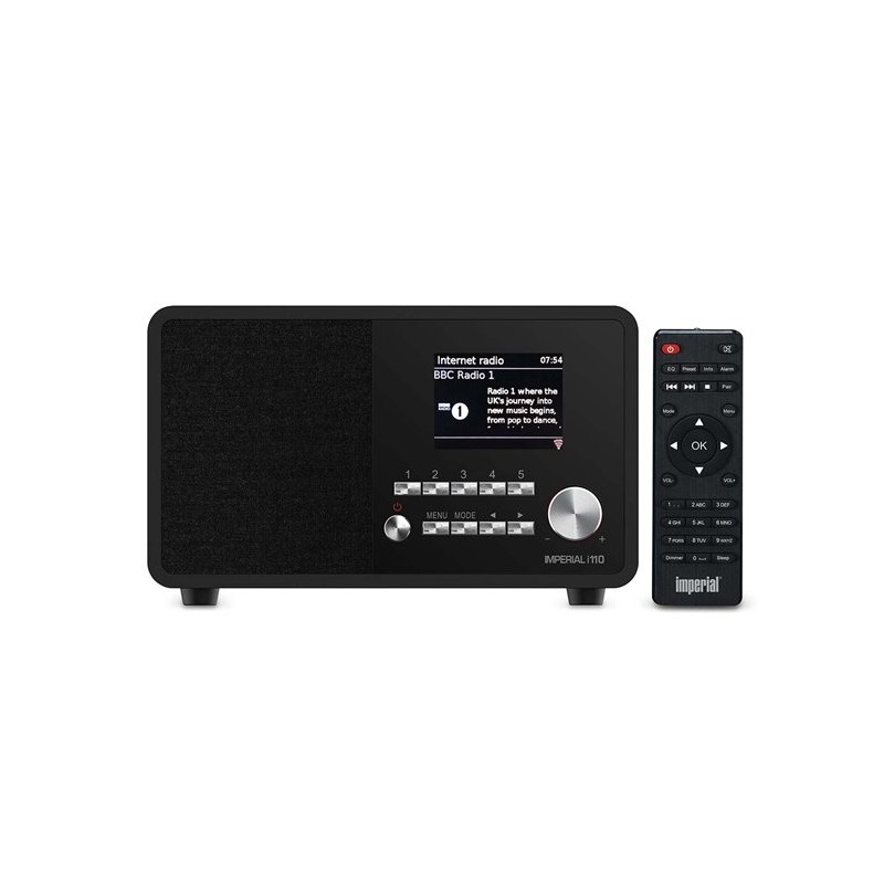 Nedis 22-321-00 - Imperial i110 (V2) Wi-Fi internetové rádio s funkcí přehrávače médií a Bluetooth® - černé