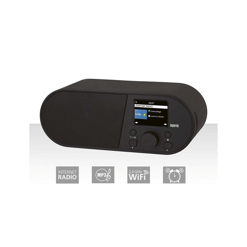 Nedis 22-315-00 - Imperial i105 Wi-Fi internetové rádio s 2,4palcovým barevným displejem, černé