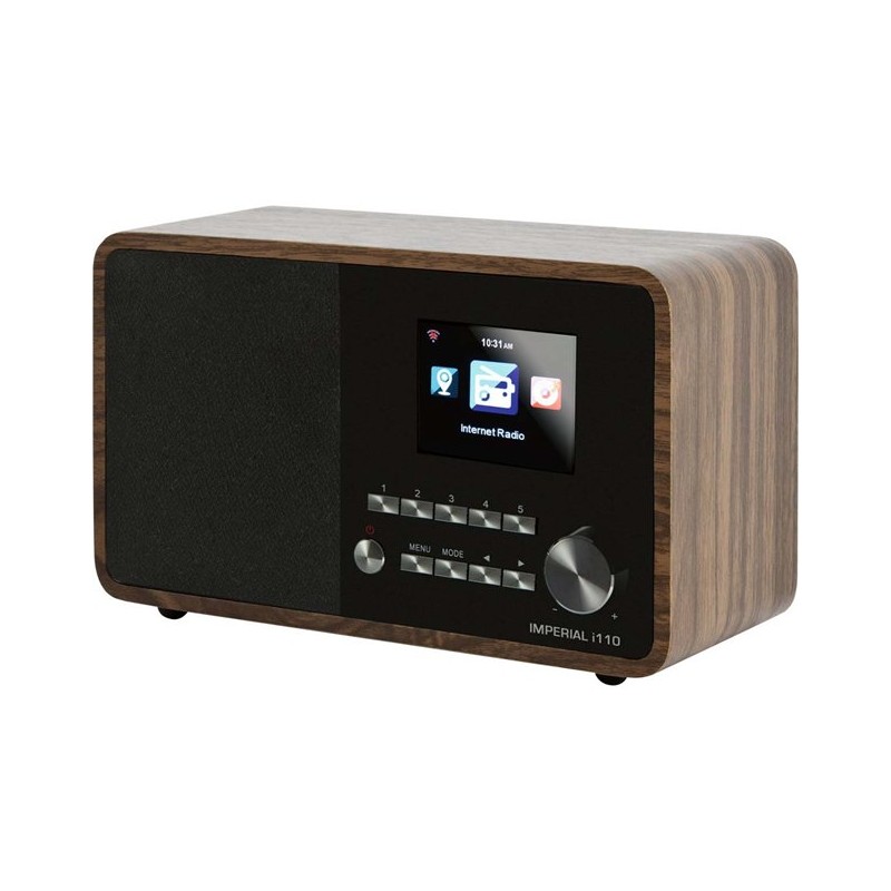 Nedis 22-320-00 - Imperial i110 (V2) Wi-Fi internetové rádio s funkcí přehrávače médií a Bluetooth® - vzhled dřeva