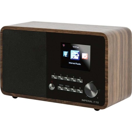 Nedis 22-320-00 - Imperial i110 (V2) Wi-Fi internetové rádio s funkcí přehrávače médií a Bluetooth® - vzhled dřeva