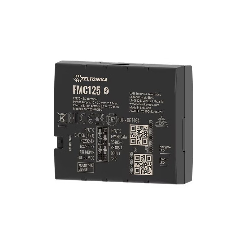 TELTONIKA TELEMATICS FMC125 – univerzální sledovací zařízení s podporou 4G LTE Cat 1 a rozhraními RS232 / RS485