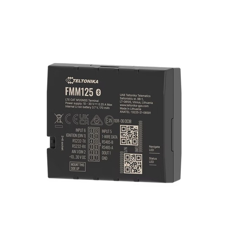TELTONIKA TELEMATICS FMM125 – univerzální sledovací zařízení s podporou 4G LTE Cat M 1 a rozhraními RS232 / RS485