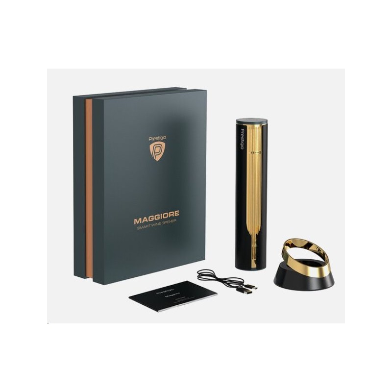 Prestigio - MAGGIORE - automatický otvírák na víno Zlatý