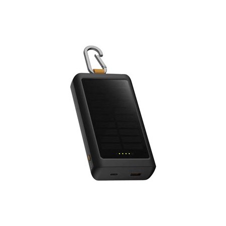 Solar Power Bank Light 10.000 Black, (GRS) 20W Go2 Solar Power Bank 10.000 + Light - Charcoal Black
