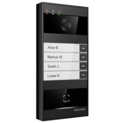 IP dverní interkom 4-tlac., 4MPx kamera 150°, rozpoznání obliceje, ctecka karet, QR kód, Wi-Fi, Blu