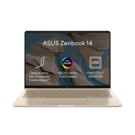 ASUS Zenbook 14/UX3480AA-OLED348W/U5-325/14"/WUXGA/16GB/512GB/Intel int/W11H/Gold/2R