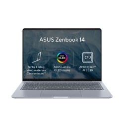 ASUS Zenbook 14/UX3480KA-OLED016/AI5-330/14"/WUXGA/24GB/512GB/AMD int/bez OS/Blue/2R