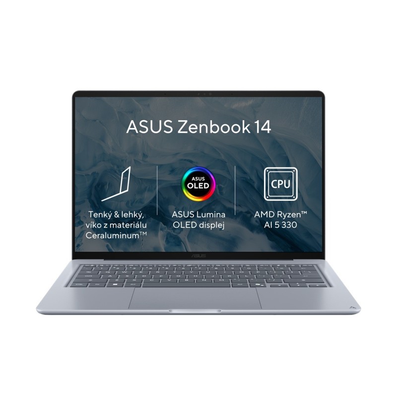 ASUS Zenbook 14/UX3480KA-OLED016/AI5-330/14"/WUXGA/24GB/512GB/AMD int/bez OS/Blue/2R