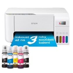 EPSON tiskárna ink EcoTank L3276, 5760x1440dpi, A4, 33ppm, USB, Wi-Fi, bílá,Záruka 5 let po registraci zdarma