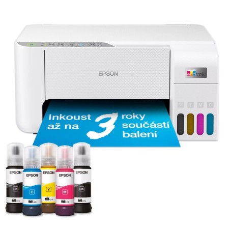 EPSON tiskárna ink EcoTank L3276, 5760x1440dpi, A4, 33ppm, USB, Wi-Fi, bílá,Záruka 5 let po registraci zdarma