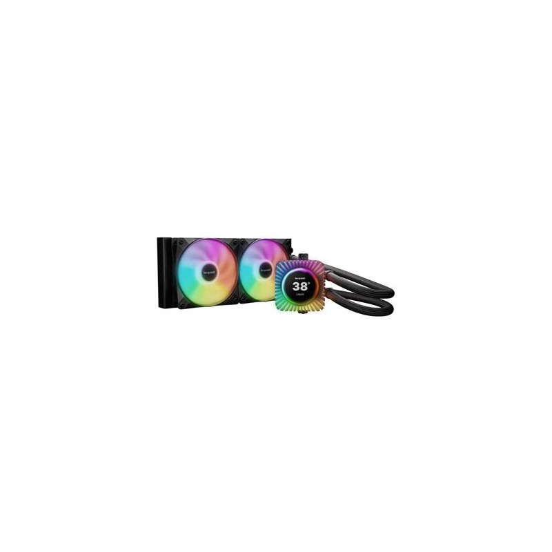 Be quiet! vodní chladič CPU Light Loop IO LCD ARGB 240mm / 2x120mm PWM fan / displej / IO ekosystém /Intel i AMD / čern