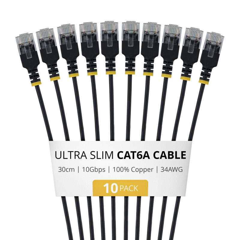 30CM ULTRA SLIM CAT6A 10 PACK/.