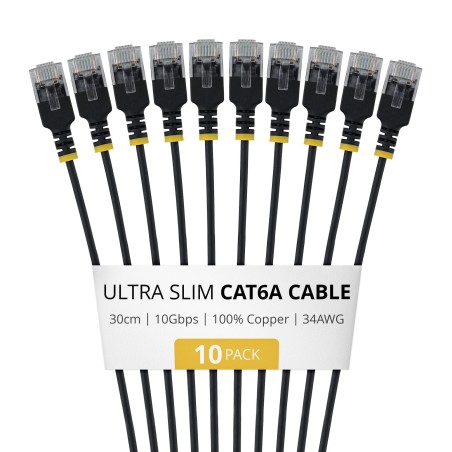 30CM ULTRA SLIM CAT6A 10 PACK/.