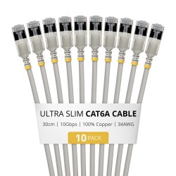 30CM ULTRA SLIM CAT6A 10 PACK/.