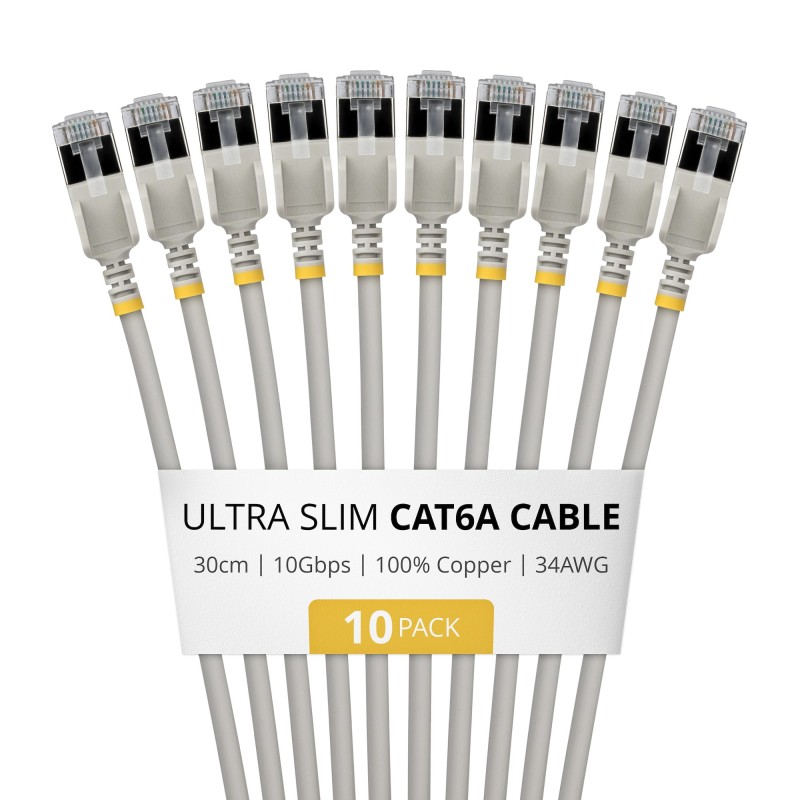 30CM ULTRA SLIM CAT6A 10 PACK/.