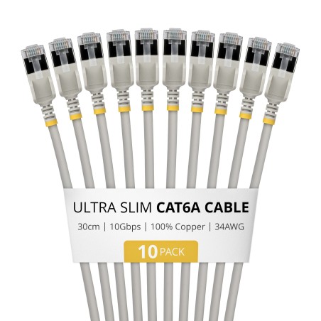 30CM ULTRA SLIM CAT6A 10 PACK/.