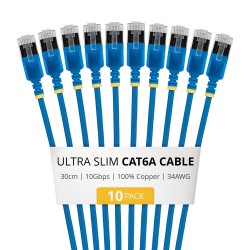 30CM ULTRA SLIM CAT6A 10 PACK/.