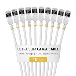 30CM ULTRA SLIM CAT6A 10 PACK/.