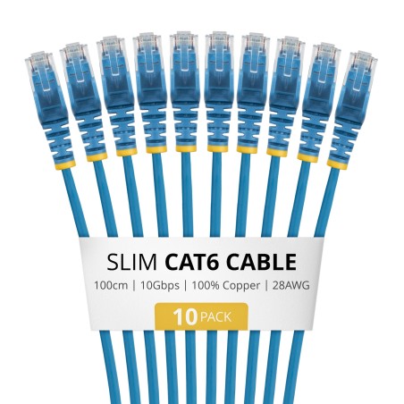 1M BLUE SLIM CAT6 CABLE PACK/.