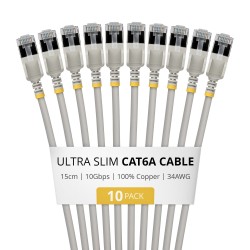 15CM ULTRA SLIM CAT6A 10 PACK/.