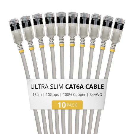 15CM ULTRA SLIM CAT6A 10 PACK/.
