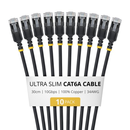 30CM ULTRA SLIM CAT6A 10 PACK/.
