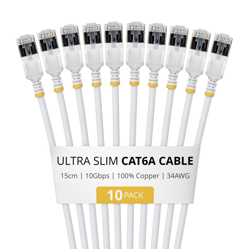 Startech 15CM Ultra Slim CAT6A 10 Pack/.