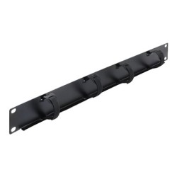 19" 1U Cable Management Panel with 4 x h