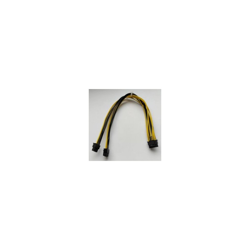 SUPERMICRO CBL-PWEX-0962Y-50 GPU Power Cable 2x 6+4S to McHi 2x 4Y 1.64ft (50CM)