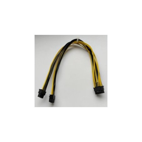 SUPERMICRO CBL-PWEX-0962Y-50 GPU Power Cable 2x 6+4S to McHi 2x 4Y 1.64ft (50CM)