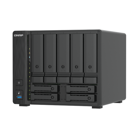 QNAP TS-h966TX-8G (i3 6core, ZFS, 8GB RAM, 5x 3,5" SATA + 4x 2,5" U.2, 2x 2,5GbE, 2x Thunderbolt 4)