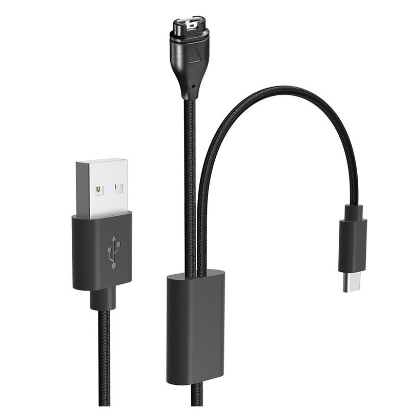 Tactical USB Nabíjecí a Datový Kabel 2v1 pro Garmin Fenix 7 + USB-C