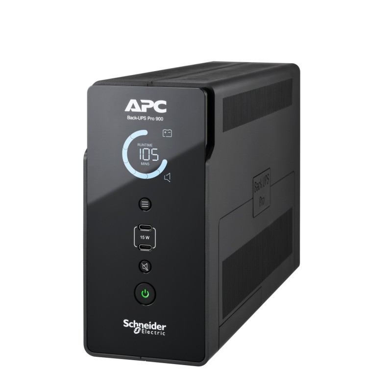 APC Back UPS Pro, 900VA, Tower UPS, 230V, 6x IEC outlets, AVR, USB-C Charging Ports